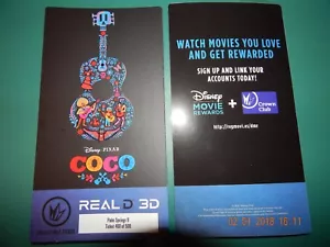 DISNEY PIXAR COCO REGAL REAL D 3D COLLECTIBLE MOVIE TICKET LIMITED EDITION NEW - Picture 1 of 3