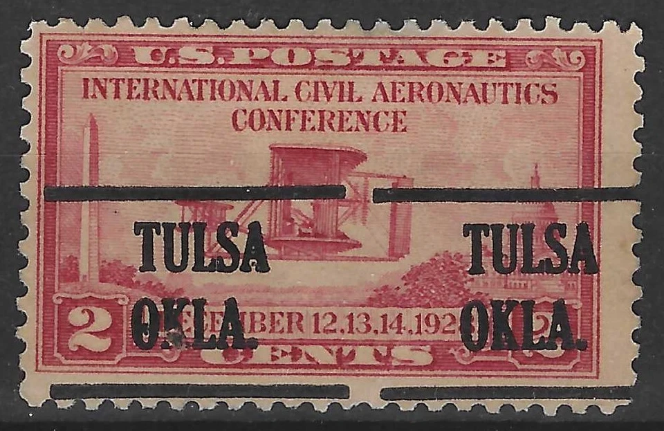 OKLAHOMA PRECANCELS, 2c INTERNATIONAL CIVIL AERONAUTICS, TULSA, TYPE 225 - Image 1 of 1