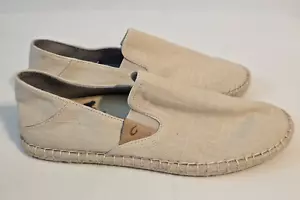 Olukai Kaula Pa'a Kapa Women’s Size 9 Eu 39 Linen Espadrilles Slip On Beach - Picture 1 of 5