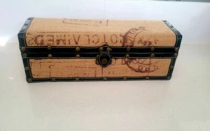 Hessian & leather trim storage box from Pottery Barn - Picture 1 of 5