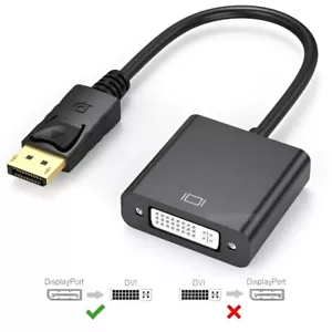 DisplayPort DP Male to DVI Female Adapter Cable Converter for PC Monitor HD TV - Picture 1 of 8