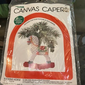 Leisure Arts Plastic Canvas Capers Kit Needlepoint Rocking Horse  #407-1981 - Picture 1 of 4