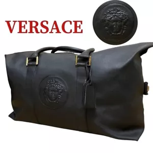 GIANNI VERSACE COUTURE Medusa borsa boston in pelle nera - Foto 1 di 9