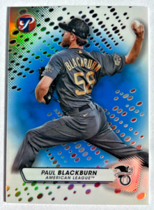 2023 Topps Pristine Paul Blackburn Blue Refractor #266 Oakland Athletics 27/75