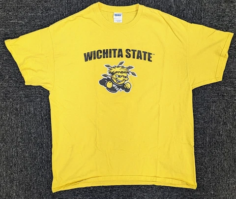 Wichita State University Shockers Men's Yellow Game Day T-Shirt Size XL Cover