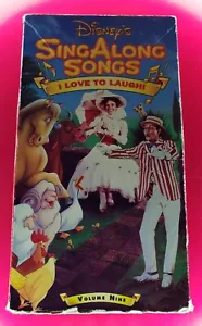 Vintage Disney Sing Along Songs I Love To Laugh VHS Volume Nine 9 #1029 - Foto 1 di 2