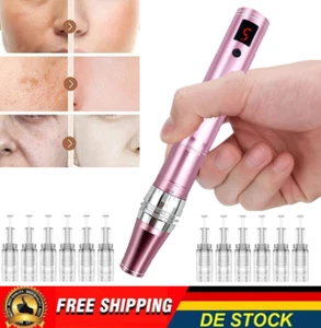 Elektrischer Dermapen Microneedling Pen Anti Aging Hautverjüngung mit 12 Nadeln - Bild 1 von 19