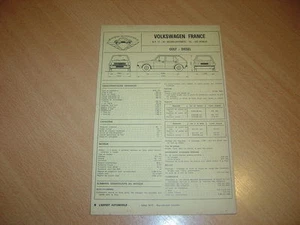 Fiche technique l'Expert automobile Volkswagen Golf Diesel 1978 - Imagen 1 de 1