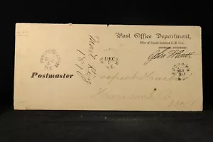 John L. Rouitt 1870 Free Frank Post Office Cover, 1st Colorado Governor - Picture 1 of 2