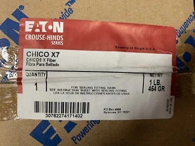 Crouse-Hinds CHICO-X7 Conduit Sealing Mineral Wool Fiber 1lb, New in Box