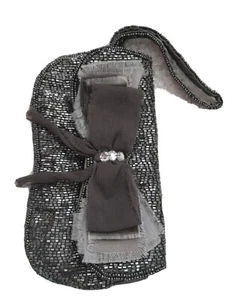 NEXT SILVER GREY STUNNING EMBELLISHED BEADED SEQUIN PURSE CLUTCH EVENING BAG - Picture 1 of 5