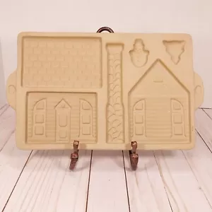 Vtg Pampered Chef Stoneware Gingerbread House Cookie Mold 1992 Christmas #1800 - Picture 1 of 7