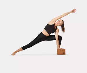 ECO Friendly Cork Yoga Block Organic Yoga Exercise Accessory Brick Thickness - Picture 1 of 8
