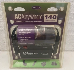 New! Belkin AC ANYWHERE 140 WATTS CONTINUOUS Model F5c400-140W Power Inverter - Picture 1 of 3