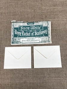 ANTIQUE THE "SNOW WHITE" PENNY JACKET OF STATIONARY - EMPTY PAPER EPHEMERA - Picture 1 of 6