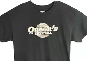 Queen's Basketball T Shirt Size Large Dry Blend Dark Green - Picture 1 of 4