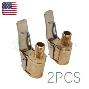 2Pcs Air Chuck Open Flow Straight Lock On Nozzle with Clips for Tire Inflator - Bild 1 von 8
