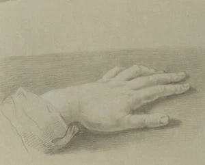 T. WALLIS (1794-1892), Estudio según la mano del artista, lápiz romance - Imagen 1 de 7