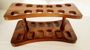 De colección Decatur Industries Nogal 12 Tubos Estante de Exhibición Soporte ¡Bonito!! - Imagen 1 de 16