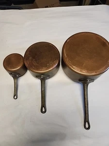 Vintage Small.French Copper Saucepan Pans France?  Tin Lining  - Bild 1 von 20