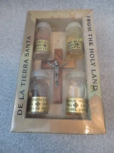 Kit Botellas Bendición De Tierra Santa Jerusalén, Tierra Genuina Virgen Oliva - Imagen 1 de 3