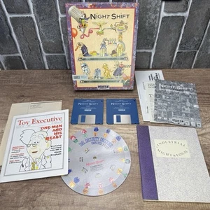 Night Shift Atari ST Video Game Complete CIB Big Box Lucasfilm 1990 USA - Picture 1 of 13