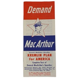 1952 Demand MacArthur - "Kreml Plan for America" - Political Pamphlet  - Bild 1 von 3