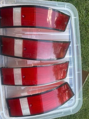 Par de luces de lentes traseras plateadas para Porsche 911 912 1969-1973 Foto 1 de 3