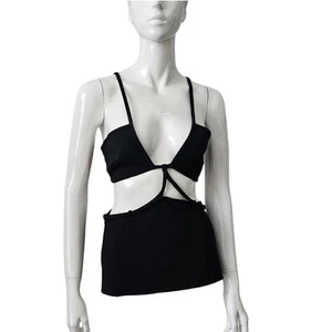Christopher Esber Black Bandeau Tie Top Size 10 - Picture 1 of 8