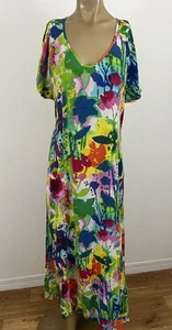Maxi Vestido Jam's World Para Mujer M Garden Delight Rayón Acuarela - Imagen 1 de 9