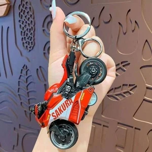 Sakura Motorcycle Keychain DUCATI Motorcycle Pendant Keyring for Hanging - Foto 1 di 12