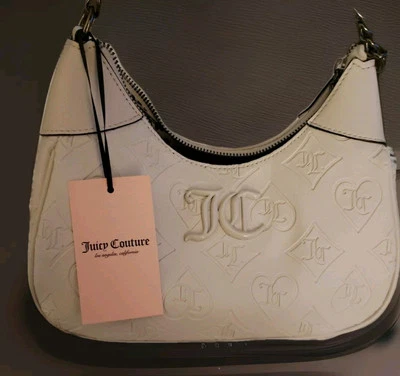 Bolso de Hombro Juicy Couture Leche de Avena Cristal Good Times con Dije de Corazón Foto 1 de 4