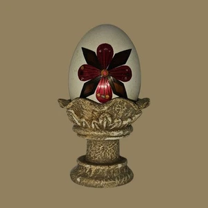Decorative Egg and Pedestal Floral Design - Picture 1 of 6