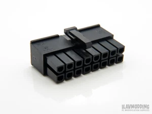 PC 16-pin Modular Connector Housing - BLACK [1pcs] - Picture 1 of 2