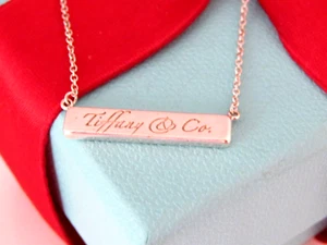 Tiffany & Co Silver Notes Bar Pendant Necklace 16" - Picture 1 of 3
