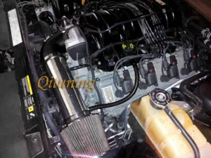 Black Air Intake Kit Filter For 2005-2010 Chrysler 300C 5.7L 6.1L SRT8 V8 - Picture 1 of 1