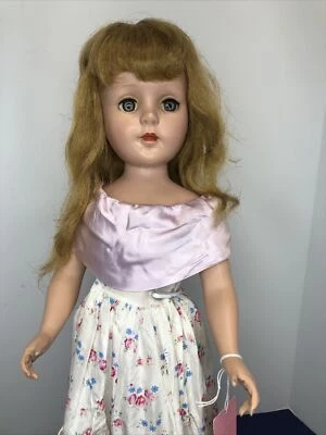 "Vestido vintage rubio plástico duro muñeca tipo sue dulce sin marca de 20"" #CC Foto 1 de 4