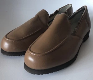 Hush Puppies New Vintage Brown Hard Sole Slippers 7 W New Dutchess Wallaby Cork - Picture 1 of 9
