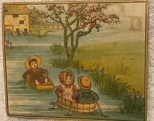 Children In Row Boats Playing In The Water Victorian Trade Card VTC 3 - Picture 1 of 2