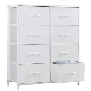 8 Drawer Fabric Dresser for Bedroom, Chest of Drawer Organizer Storage Cabinet - Picture 1 of 7