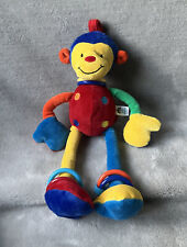 Little Jellycat Toggle Monkey Harlequin Rattle Baby Soft Plush Toy Comforter