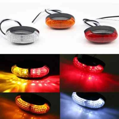 12V 24V 4LED Car Trailer Truck Clear Side Marker Indicator Light Lorry Lamp - Image 1 of 4