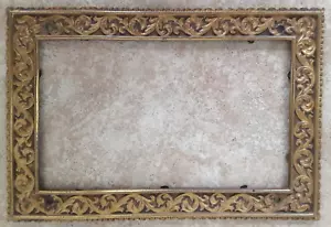 Antique solid Brass 8 5/8" x 12 3/4" Very Ornate Picture Frame - Picture 1 of 8