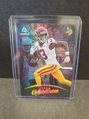 2023 Panini Luminance -Jordan Addison Rookie Purple #107  6/175 (RC)-763 - Image 1 of 3