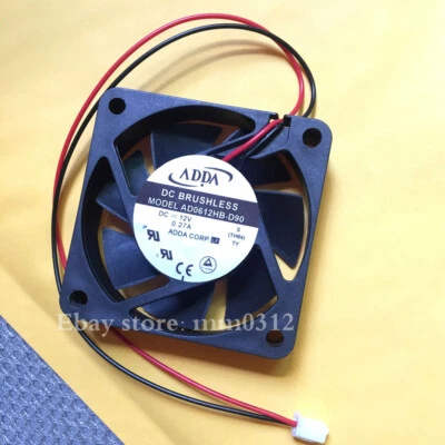ADDA AD0612HB-D90 60*60*15MM DC12V 0.27A 6CM Double Ball Cooling Fan - Image 1 of 3