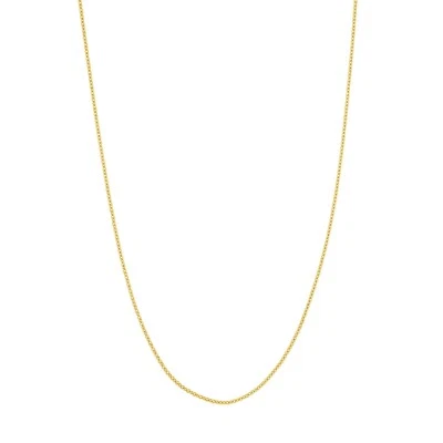 0.66MM SQUARE ITALIAN BOX LINK CHAIN NECKLACE REAL 10K YELLOW GOLD - Image 1 of 4
