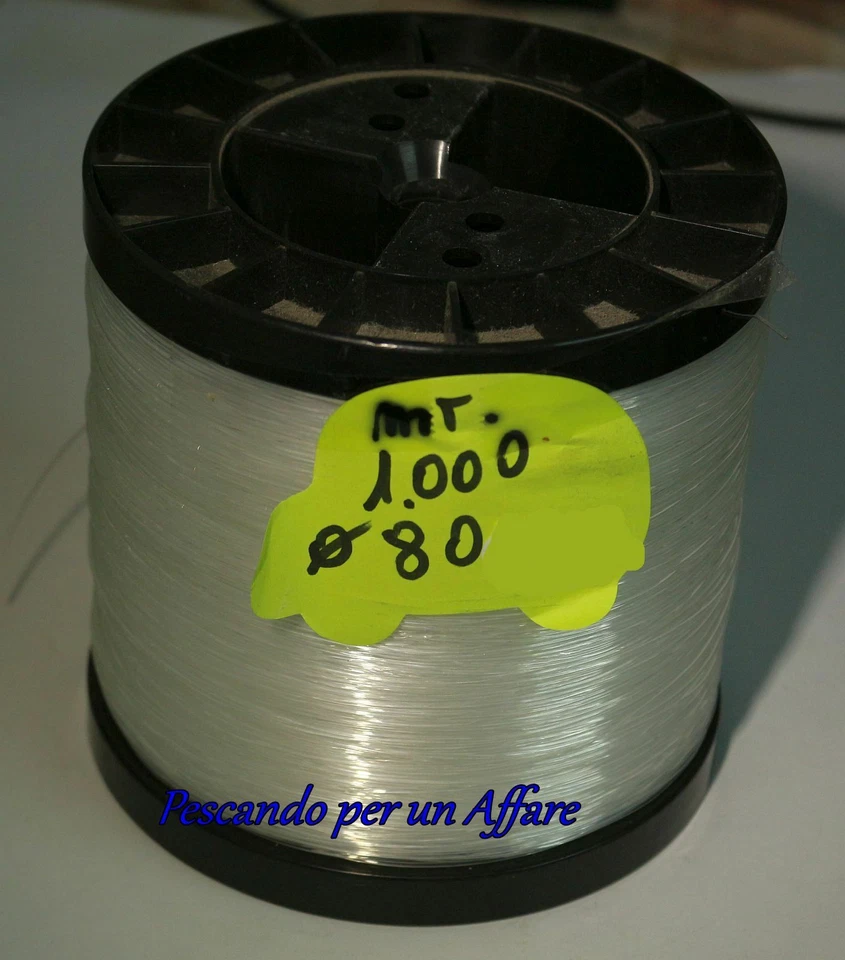 BOBINA MONOFILO trasparente 1000 metri Ø 0.80mm - Immagine 1 di 1
