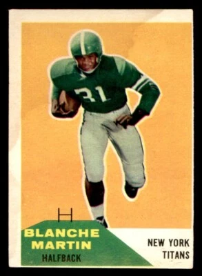 1960 Fleer Football #78 Blanche Martin GD - Image 1 of 2