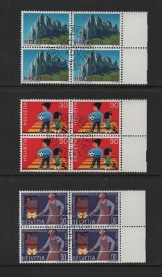 SWITZERLAND 1969 PUBLICITY & "SWISS ALPS" ISSUES - BLOCKS OF 4 *VFU/CTO* - Image 1 of 2