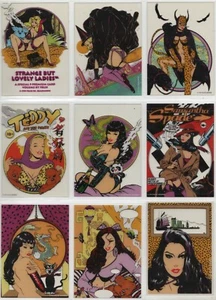 STRANGE BUT LOVELY LADIES (FELIX) PLASTIC trading card factory set (1995) promos - Picture 1 of 3